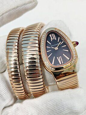 New BVLGARI Women's Quartz Spiral Wristwatch